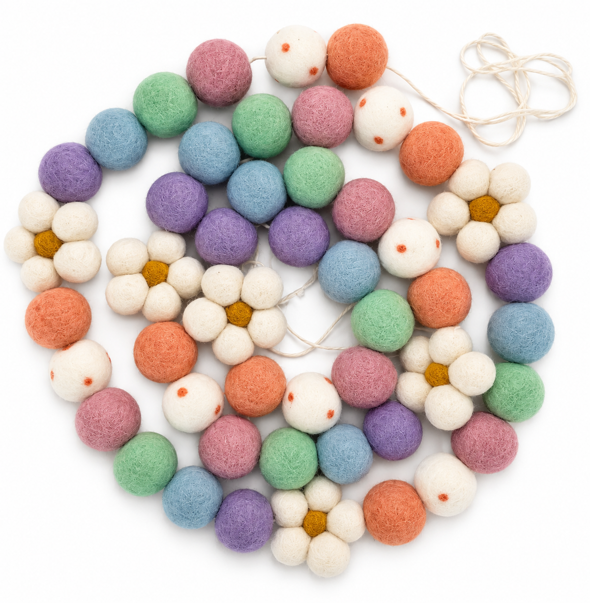 Daisy Felt Garland