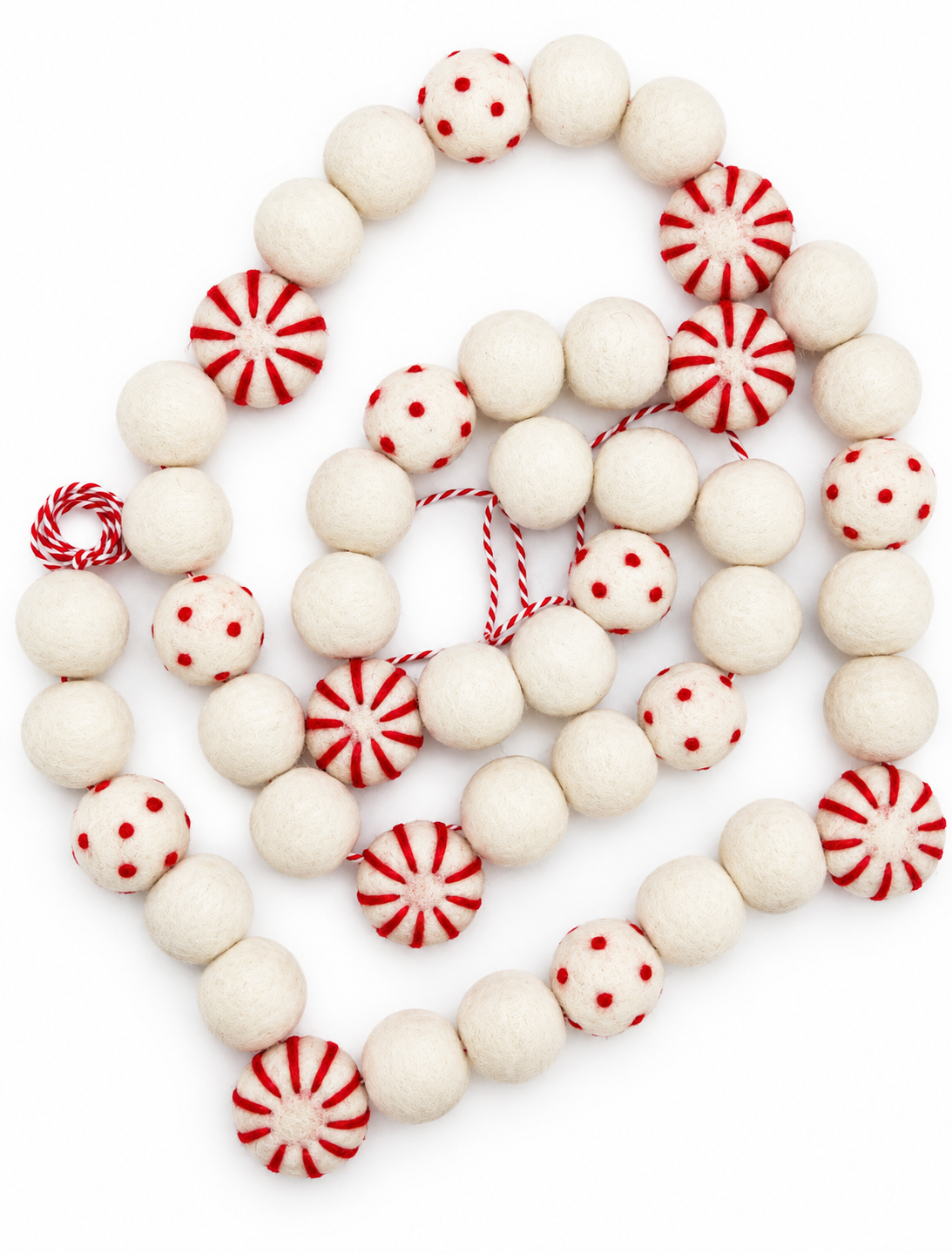 Peppermint Felt Garland