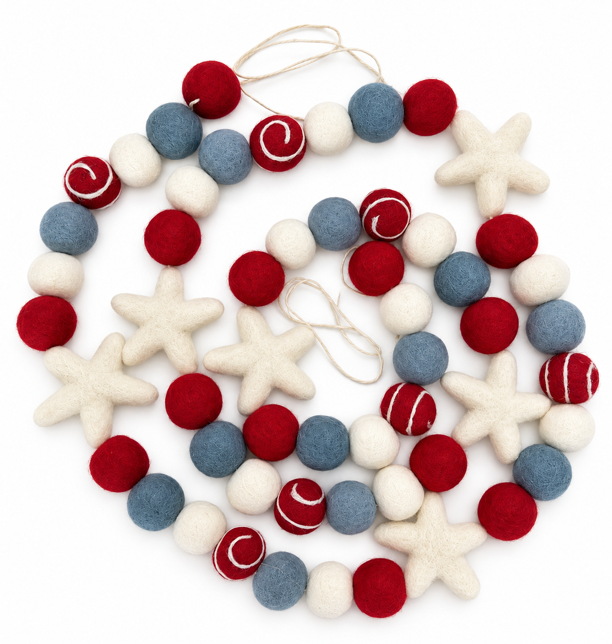 Patriotic Star Felt Garland