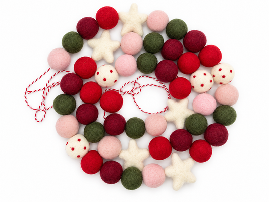Holiday Star Felt Garland