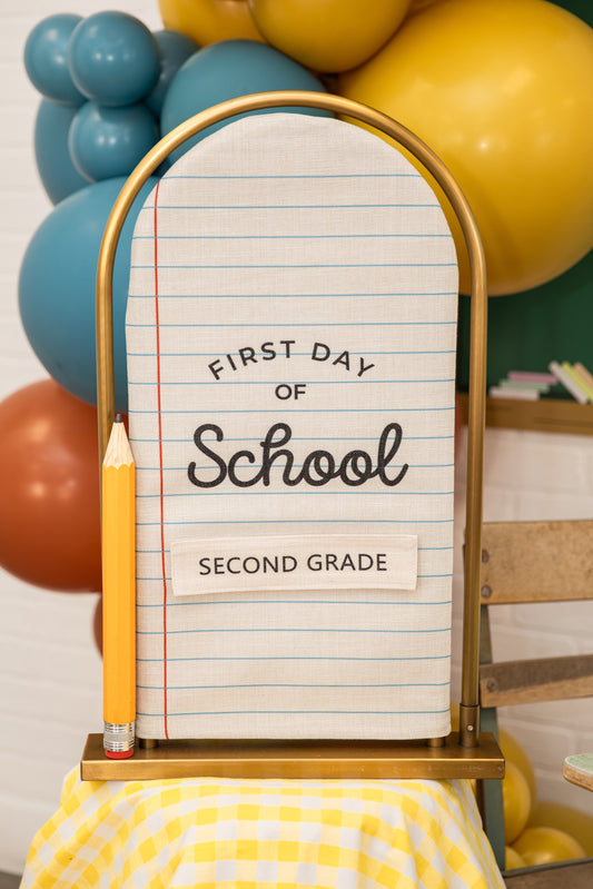 First Day of School with Velcro Grade Strips
